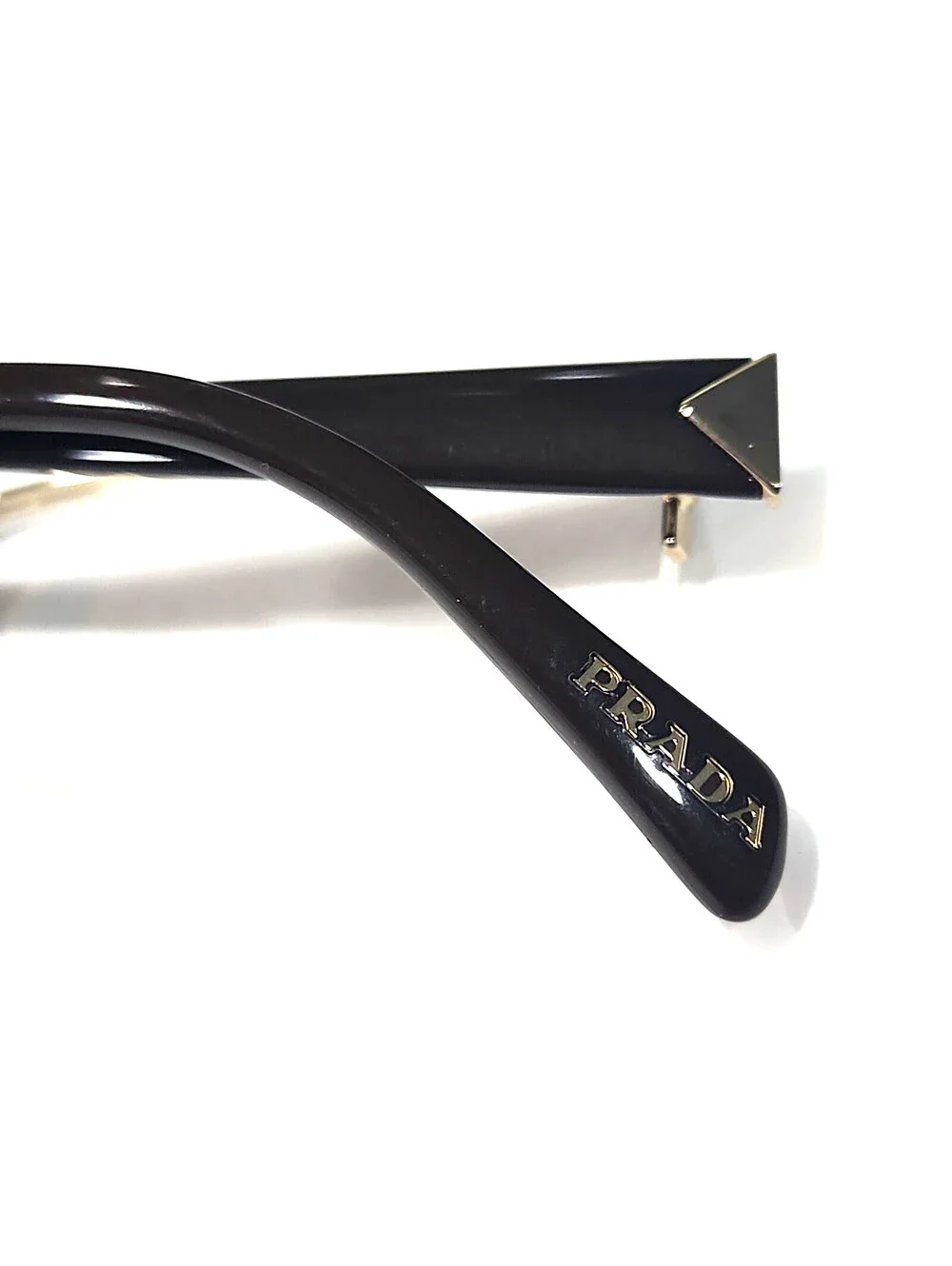 PRADA VPR53N AB6 101 Gold Brown Unisex Eyeglasses 53-17 140 Box READ